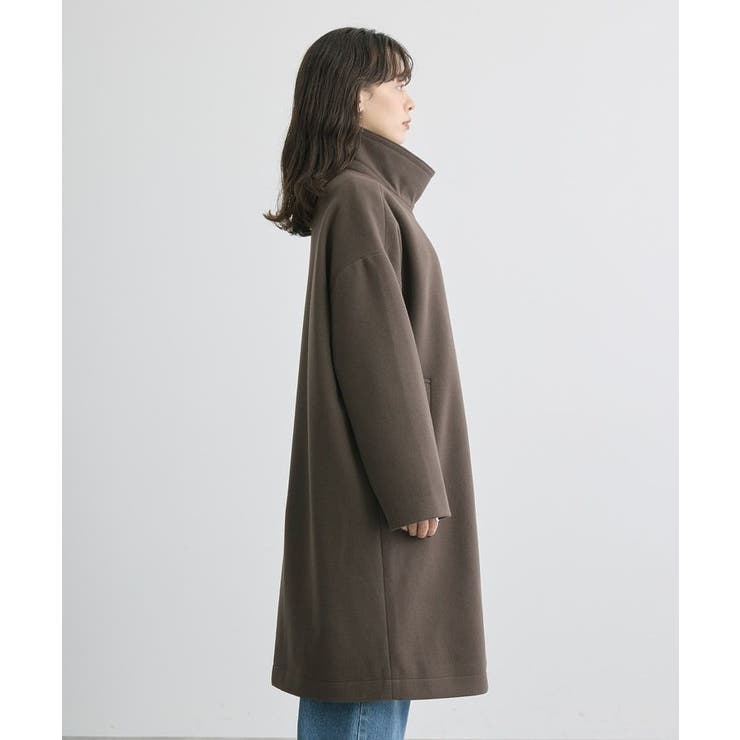 【未使用品】中空FIBERスタンドカラーロングコート 軽量アウター 100HA23J0022_l_a001.jpg
