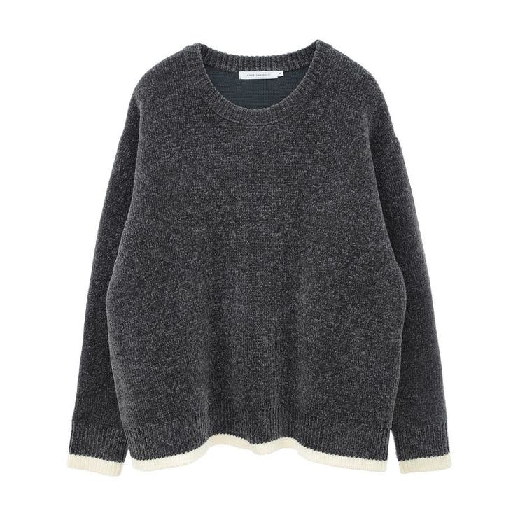 バイカラーニットプルオーバー[品番：EHEW0046602]｜AMERICAN HOLIC