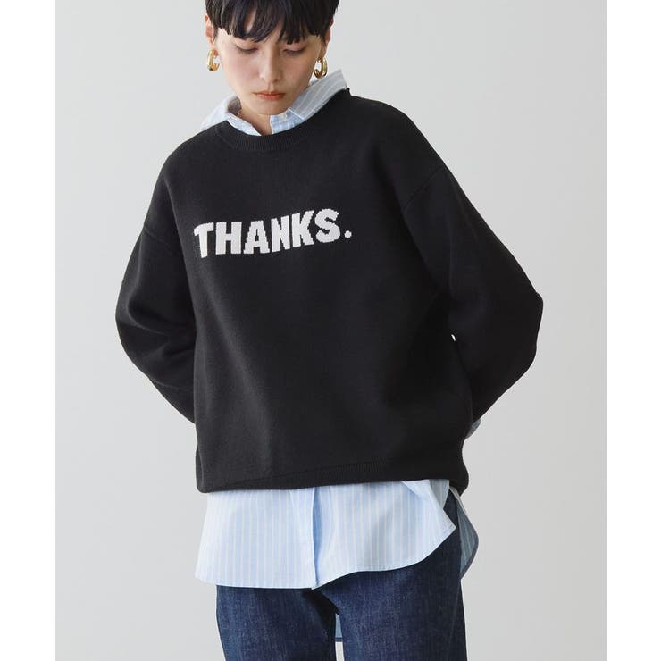 バイパチTHANKS.ジャガードニットプルオーバー[品番：EHEW0047149