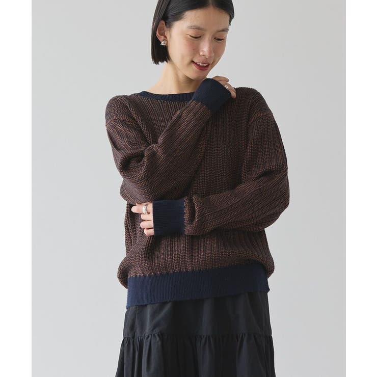 バイパチヘリンボン編みニットプルオーバー[品番：EHEW0047118]｜AMERICAN  HOLIC（アメリカンホリック）のレディースファッション通販｜SHOPLIST（ショップリスト）