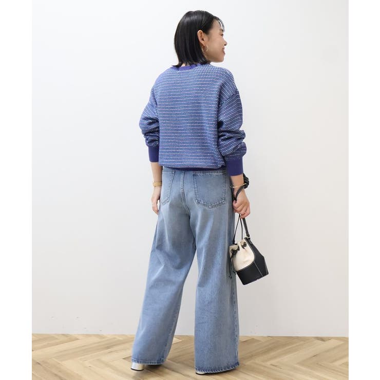 Mix編み地ニットプルオーバー[品番：EHEW0047320]｜AMERICAN HOLIC