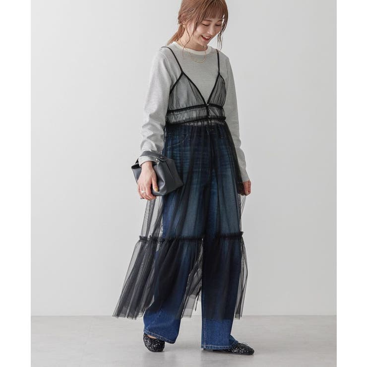 チュールキャミワンピース[品番：EHEW0047247]｜AMERICAN HOLIC 