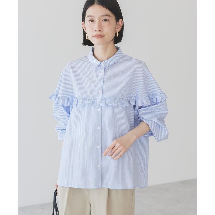 ストライプ | イージーケアフリルシャツ | AMERICAN HOLIC