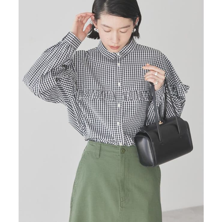 ギンガムチェック | イージーケアフリルシャツ | AMERICAN HOLIC