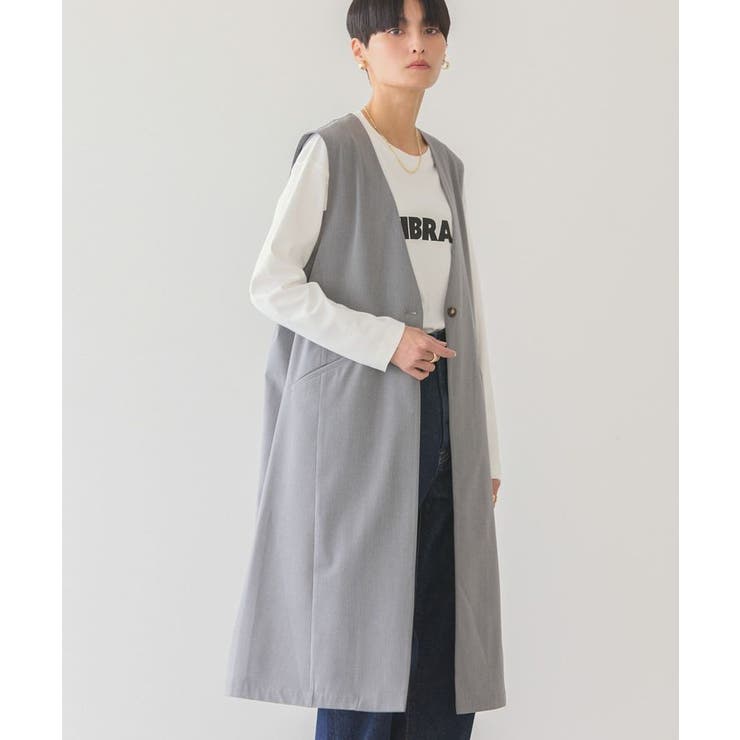 Vネックロングジレ[品番：EHEW0046942]｜AMERICAN HOLIC