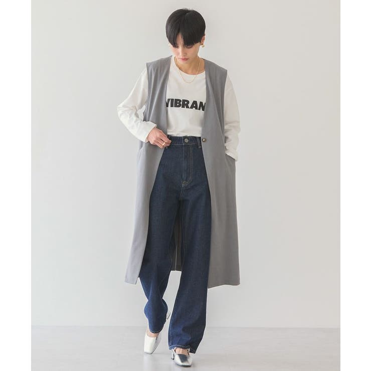 Vネックロングジレ[品番：EHEW0046942]｜AMERICAN HOLIC（アメリカン