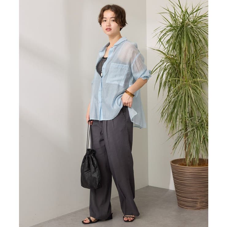 【美品60%オフ】styling/ スタイリング　シアーシャツ シアーシャツ[品番：EHEW0047702]｜AMERICAN HOLIC（アメリカン