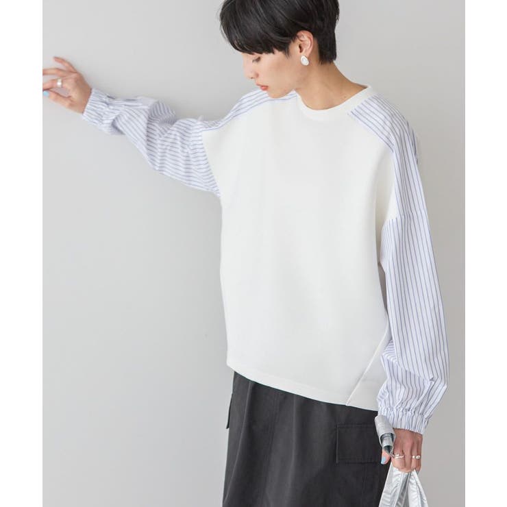 オフホワイト | 異素材コクーンポンチプルオーバー | AMERICAN HOLIC