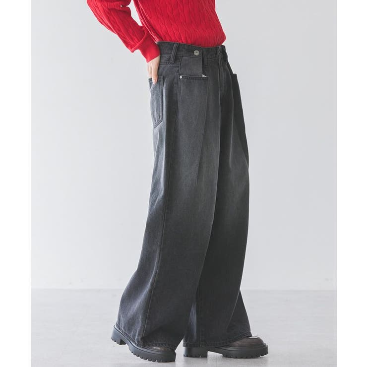 美品　Drawer ブリーチ　タックワイドデニム　ブラミンク ジルサンダー JIL SANDER JILSANDER ジルサンダー パンツ ボトムス ブリーチ