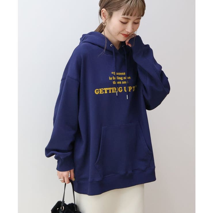 フロッキーロゴプリント裏毛パーカー | AMERICAN HOLIC | 詳細画像14 