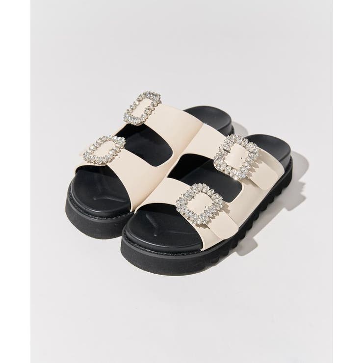 ビジューフラットサンダル[品番：EHEW0048332]｜AMERICAN HOLIC