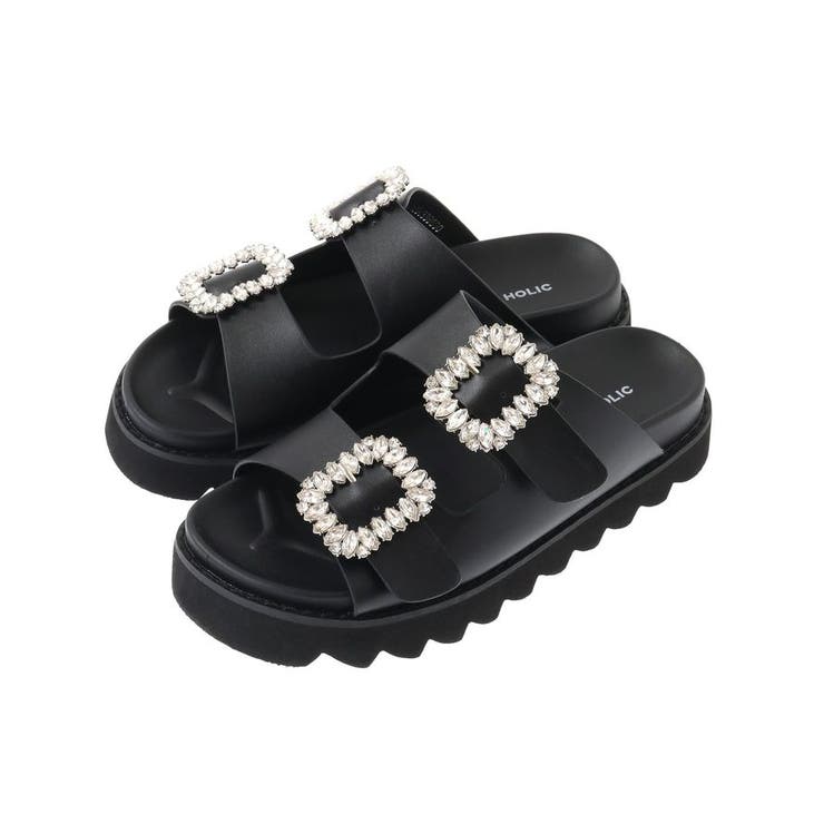 サンダル フラット ビジュー 7色 スリッパ ビジューフラットサンダル[品番：EHEW0048332]｜AMERICAN HOLIC