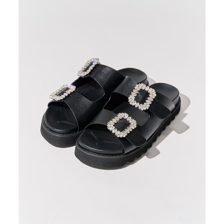 ビジューフラットサンダル[品番：EHEW0048332]｜AMERICAN HOLIC