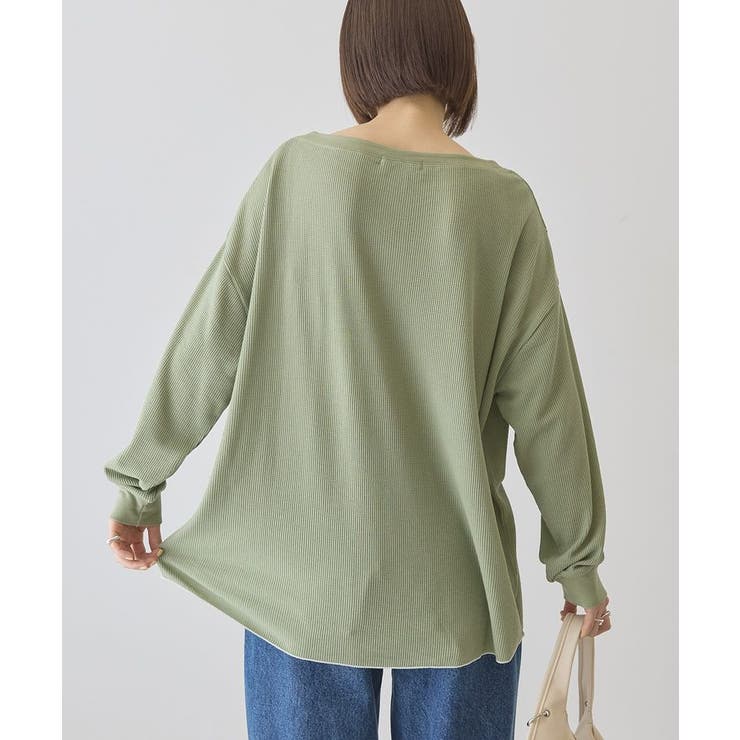 【選べる丈】ヘンリーネックワッフルメロープルオーバー | AMERICAN HOLIC | 詳細画像25 