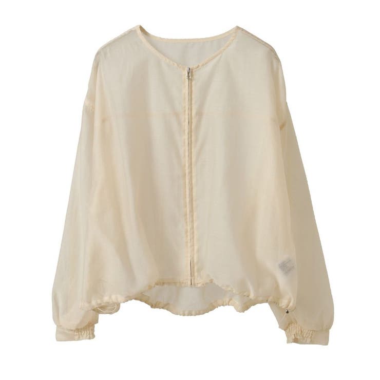 ノーカラーシアーZIPブルゾン[品番：EHEW0048644]｜AMERICAN
