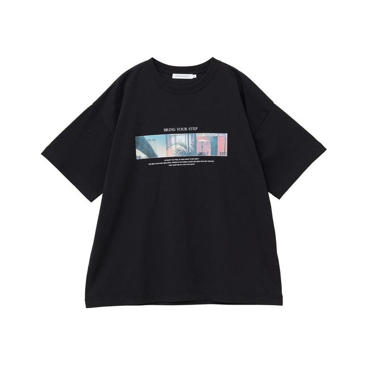 USA製 90s PUBLIC IMAGE Print S/S Tee 紺 XL パブリック