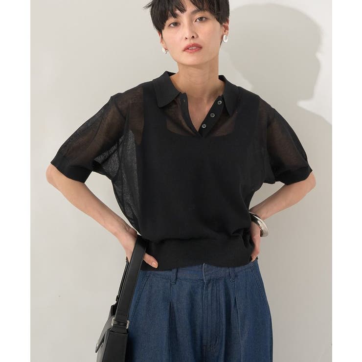【美品】フォクシー 半袖 ニット トップス ポロ コットン✕シルク オーガンジー 2121-P6N0130415.jpg?v=1709183958