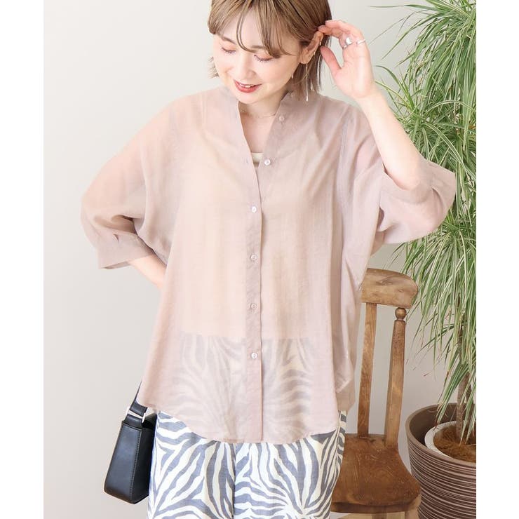 5分袖シアードルマンシャツ[品番：EHEW0049452]｜AMERICAN HOLIC