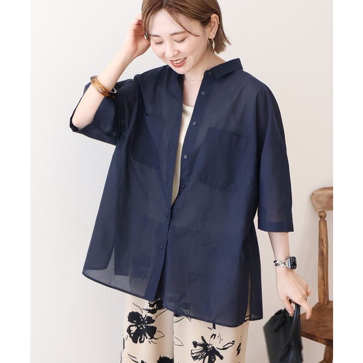 イージーケア+接触冷感Wポケットオーバーシャツ | AMERICAN HOLIC | 詳細画像1