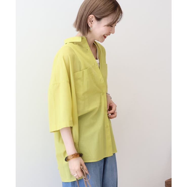 イージーケア+接触冷感Wポケットオーバーシャツ | AMERICAN HOLIC | 詳細画像12