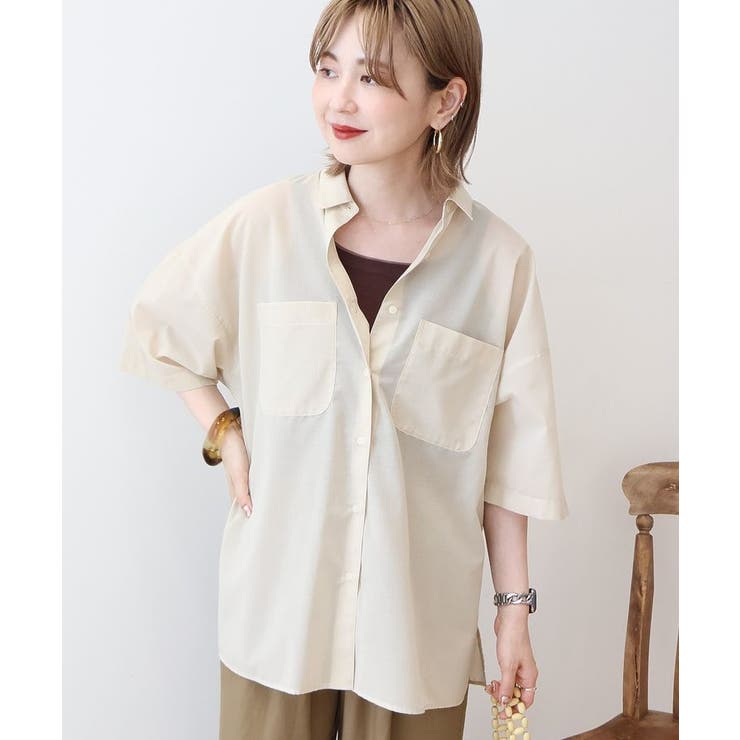 イージーケア+接触冷感Wポケットオーバーシャツ | AMERICAN HOLIC | 詳細画像6