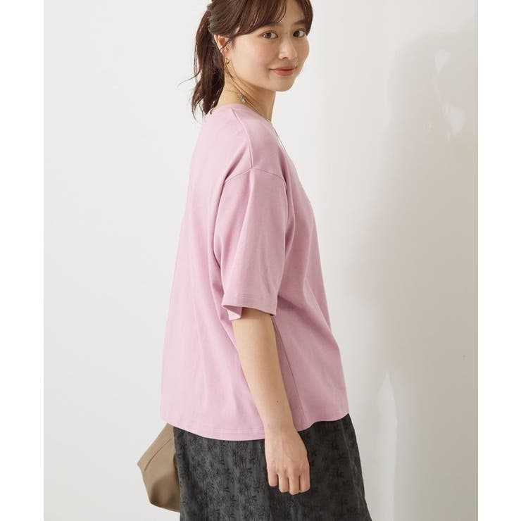 接触冷感スムースルーズクルーネックTシャツ | AMERICAN HOLIC | 詳細画像1 
