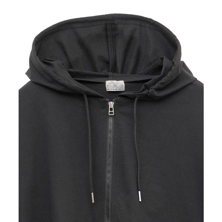 【未使用品】プライオリティ コットンメッシュZIPパーカー　黒　ゆったり羽織り MESH ZIP HOODIE/メッシュジップフーディ― Y2K（パーカー