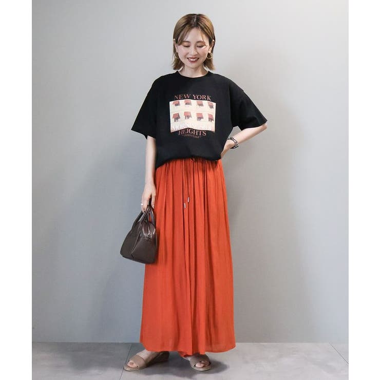 ロゴ＆フォトプリントTシャツ[品番：EHEW0049464]｜AMERICAN HOLIC