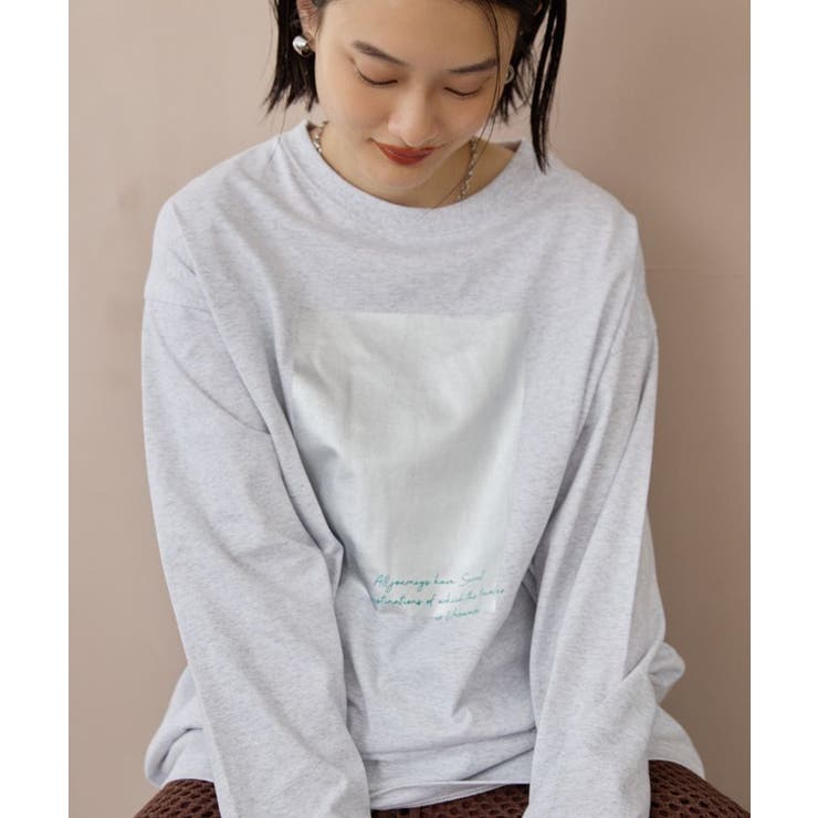 ボックス箔プリントロングTシャツ | AMERICAN HOLIC | 詳細画像8 