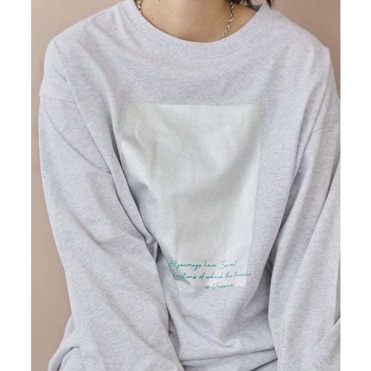 ボックス箔プリントロングTシャツ | AMERICAN HOLIC | 詳細画像9 