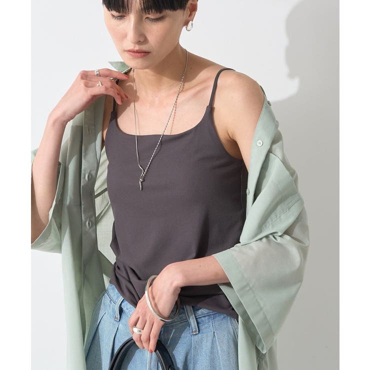 【カップ付き】細リブキャミソール | AMERICAN HOLIC | 詳細画像2