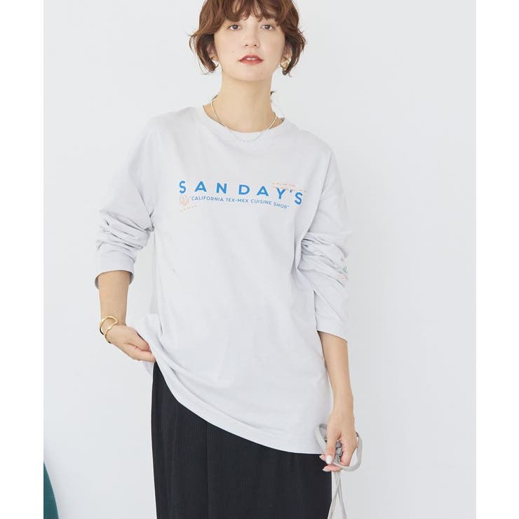 ライトグレー | SANDAYS ロングTシャツ/チュニック | AMERICAN HOLIC