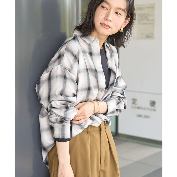 アイボリー | イージーケアチェックシャツ【360°着こなしシャツ】 | AMERICAN HOLIC