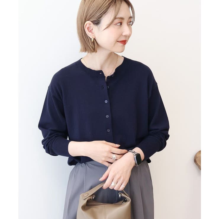 ソフトコットンクルーネックカーディガン | AMERICAN HOLIC | 詳細画像18 