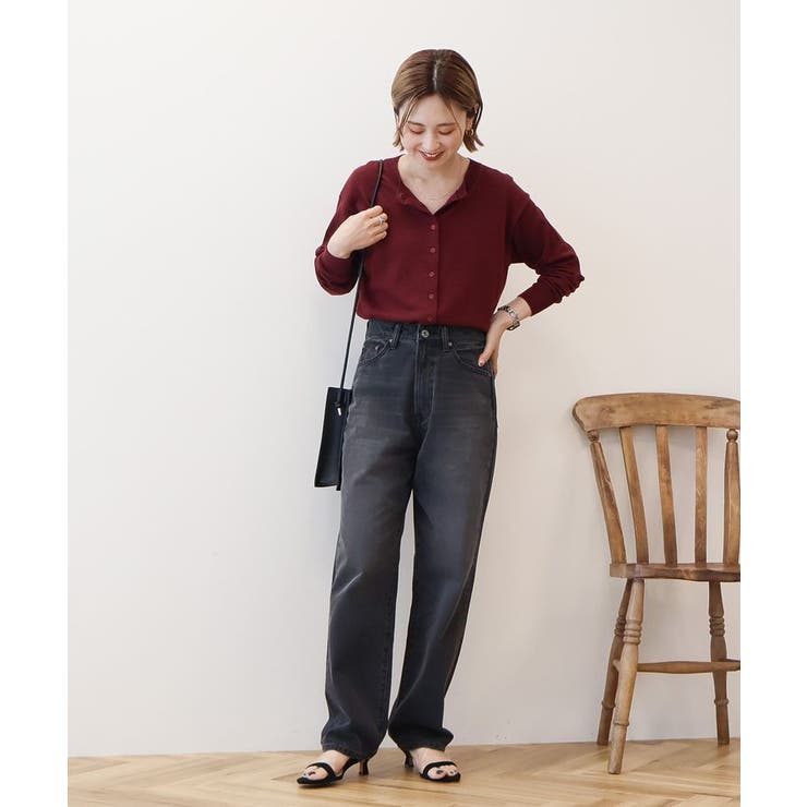 ソフトコットンクルーネックカーディガン | AMERICAN HOLIC | 詳細画像5 