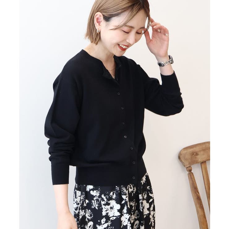 ソフトコットンクルーネックカーディガン | AMERICAN HOLIC | 詳細画像9 