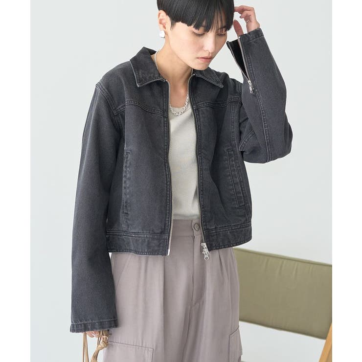 WZIPデニムジャケット | AMERICAN HOLIC | 詳細画像4 