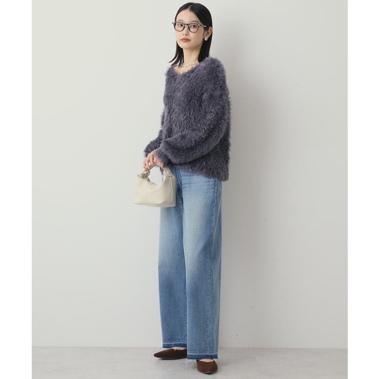 Vネックシャギーニットプルオーバー[品番：EHEW0050516]｜AMERICAN