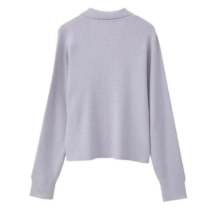 バイパチ襟付き前あきリブプルオーバー＜静電気軽減＞[品番