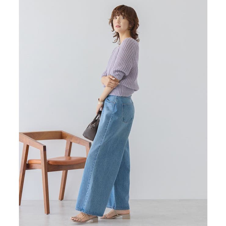 モヘヤ風シアー半袖ニットトップス | AMERICAN HOLIC | 詳細画像16 