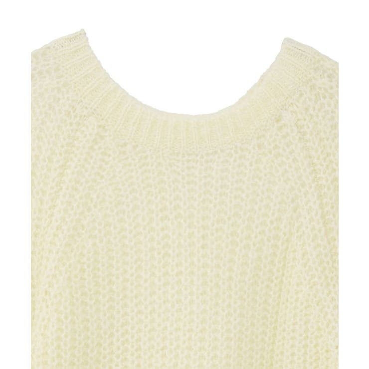 モヘヤ風シアー半袖ニットトップス | AMERICAN HOLIC | 詳細画像22 