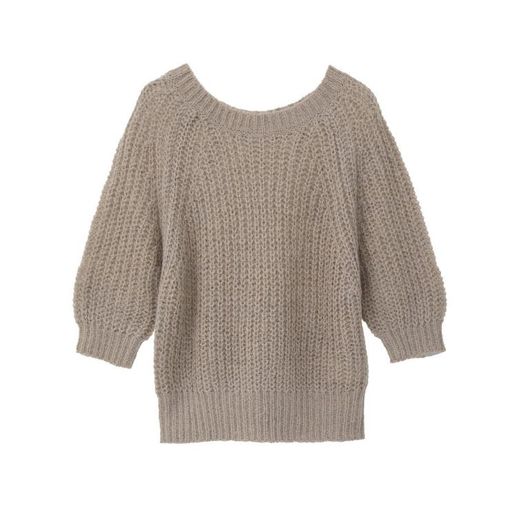 モヘヤ風シアー半袖ニットトップス | AMERICAN HOLIC | 詳細画像28 