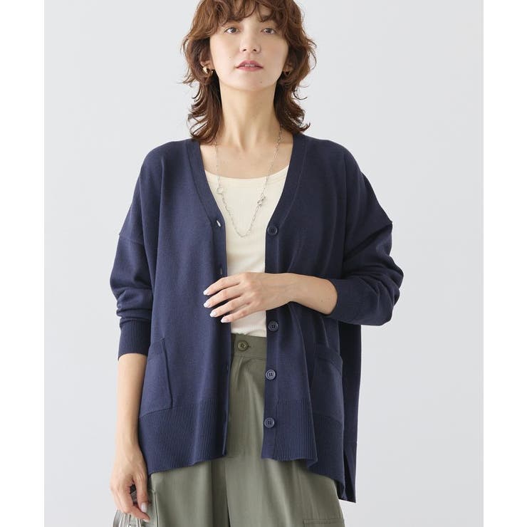 バイパチVネックルーズカーディガン＜静電気軽減＞ | AMERICAN HOLIC | 詳細画像1 