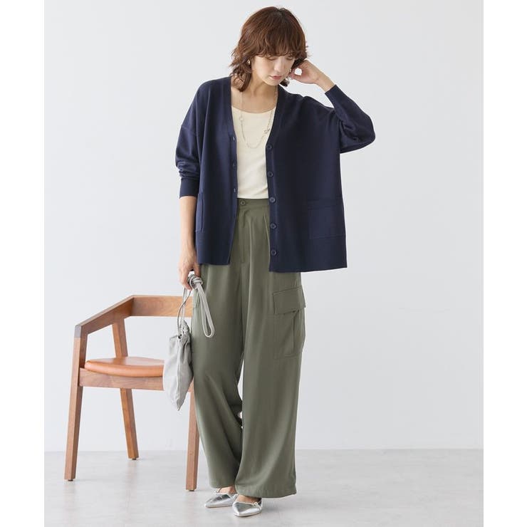 バイパチVネックルーズカーディガン＜静電気軽減＞ | AMERICAN HOLIC | 詳細画像3 