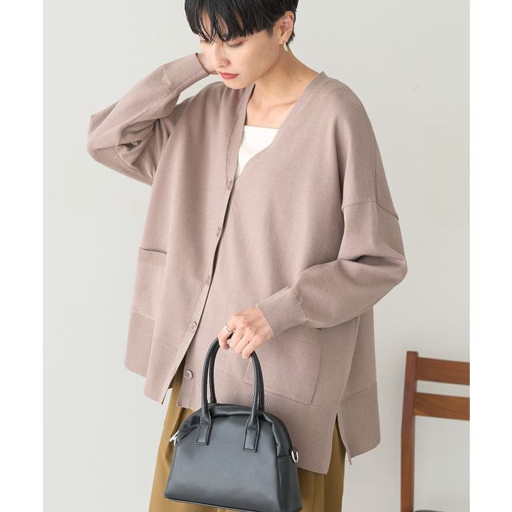 バイパチVネックルーズカーディガン＜静電気軽減＞ | AMERICAN HOLIC | 詳細画像4 