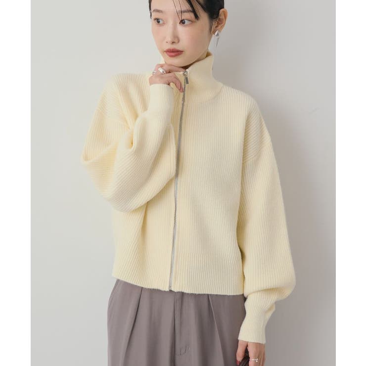 ZIPハイネックカーディガン | AMERICAN HOLIC | 詳細画像1 