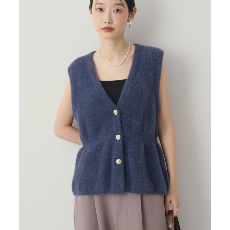 ミニシャギーペプラムベスト | AMERICAN HOLIC | 詳細画像2 