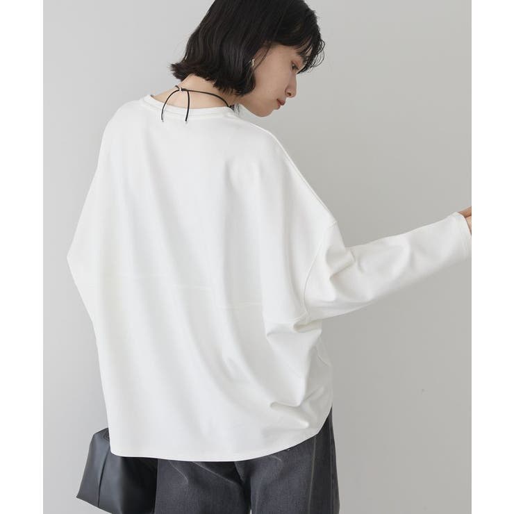 アイボリー　メッシュボンディングコクーンブルゾン WEB限定】UVカット+接触冷感 コクーンカットプルオーバー