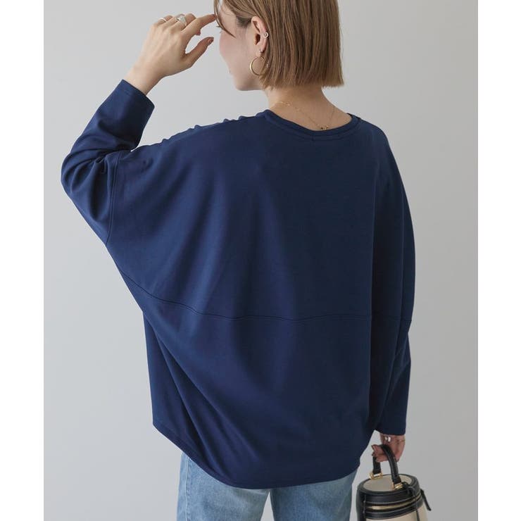 アイボリー　メッシュボンディングコクーンブルゾン WEB限定】UVカット+接触冷感 コクーンカットプルオーバー