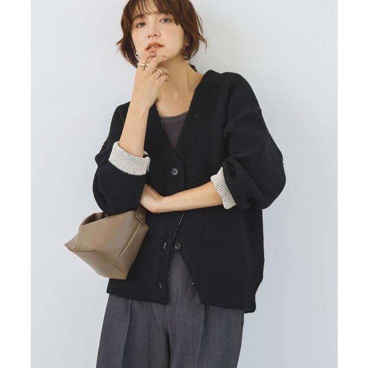 VネックWフェイスニットカーディガン【WEB限定カラー有り】 | AMERICAN HOLIC | 詳細画像23 